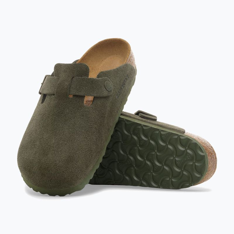 Klapki BIRKENSTOCK Boston Suede Leather Regular thyme 12