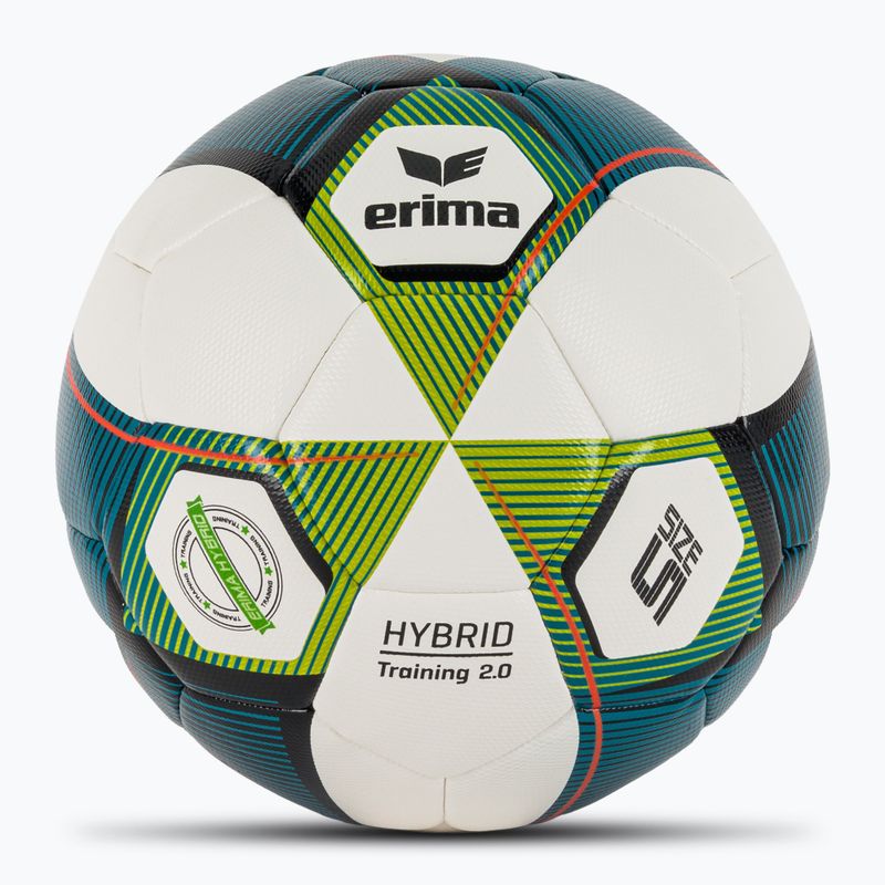 Piłka do piłki nożnej ERIMA Hybrid Training 2.0 mykonos blue/lime rozmiar 5