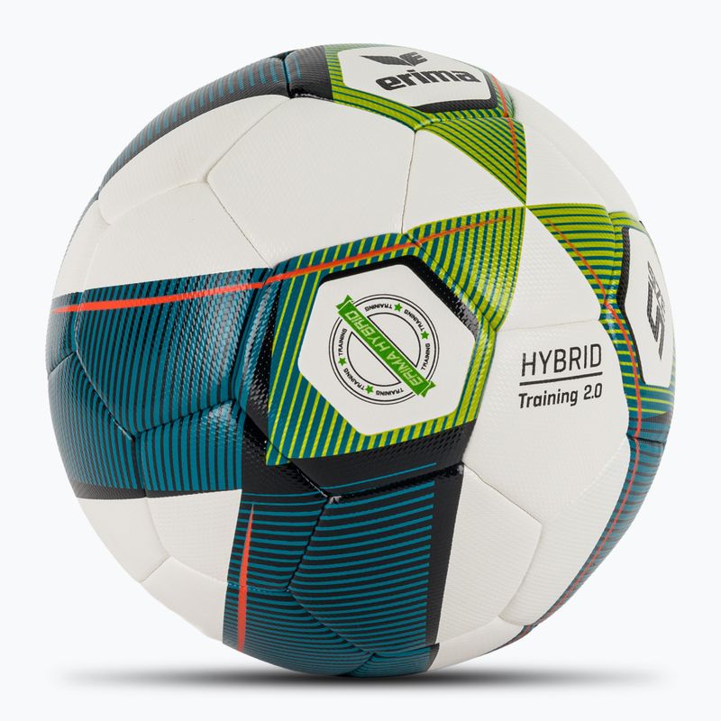Piłka do piłki nożnej ERIMA Hybrid Training 2.0 mykonos blue/lime rozmiar 5 2