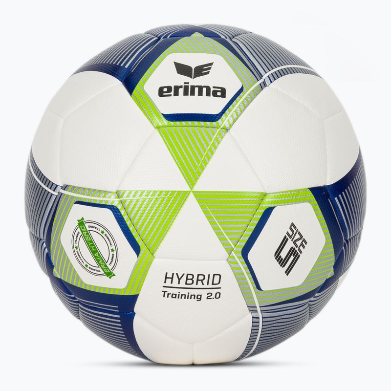 Piłka do piłki nożnej ERIMA Hybrid Training 2.0 size 5 metallic blue/silver/lime