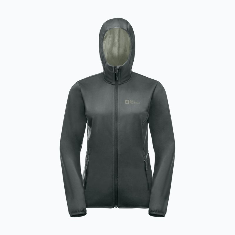 Kurtka softshell damska Jack Wolfskin Windhain Hoody slate green 9