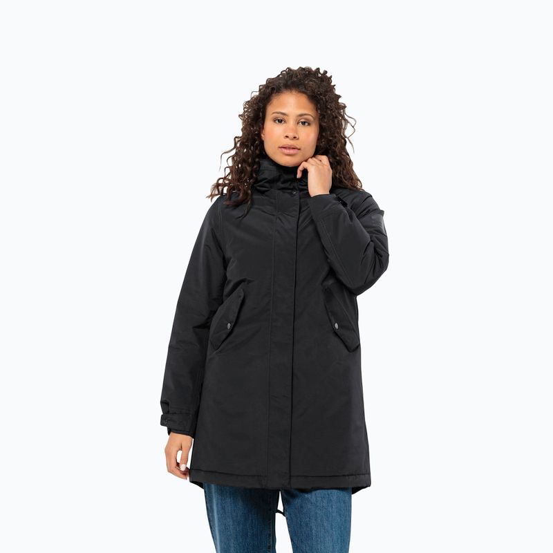 Kurtka zimowa damska Jack Wolfskin Talforst Parka black