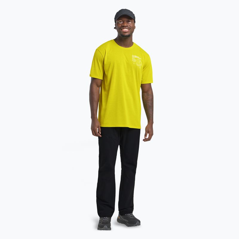 Koszulka trekkingowa męska Jack Wolfskin Vonnan Graphic explore chartreuse 2