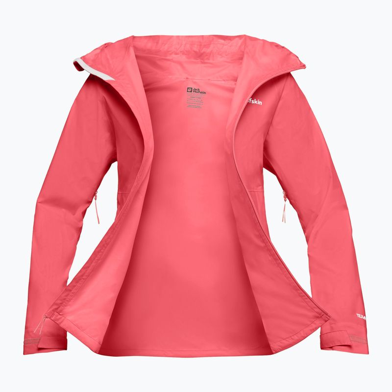Kurtka przeciwdeszczowa damska Jack Wolfskin Prelight 2.5L LT sunset coral 10