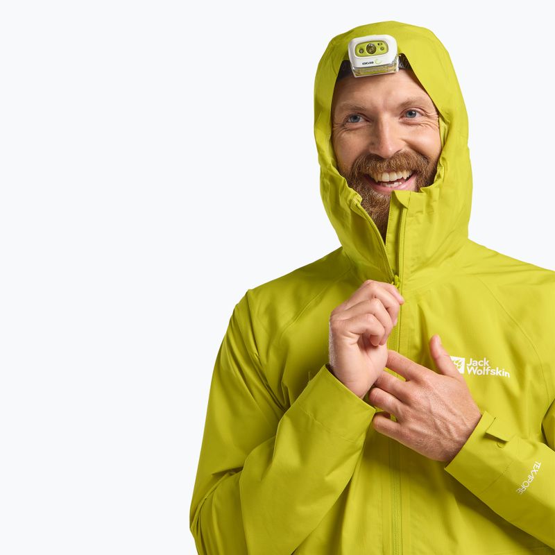 Kurtka przeciwdeszczowa męska Jack Wolfskin Prelight 2.5L LT chartreuse 5