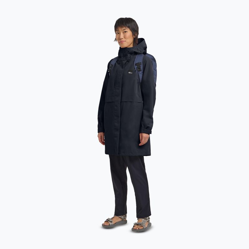 Płaszcz przeciwdeszczowy damski Jack Wolfskin Terraview 2L dark navy 2