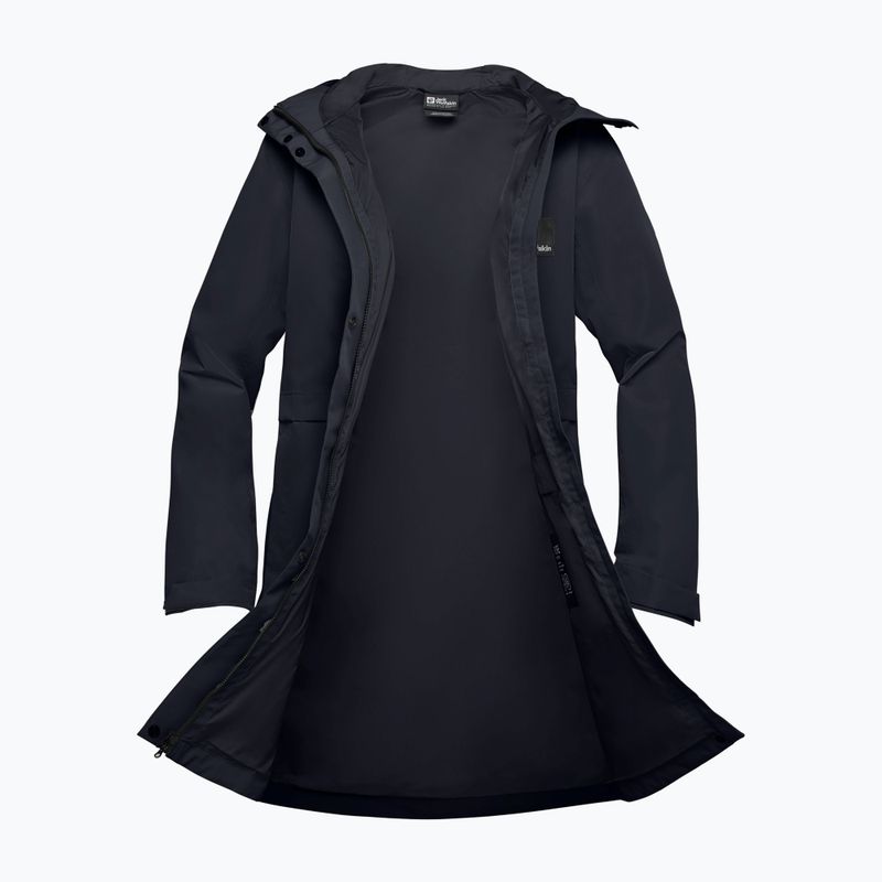 Płaszcz przeciwdeszczowy damski Jack Wolfskin Terraview 2L dark navy 10