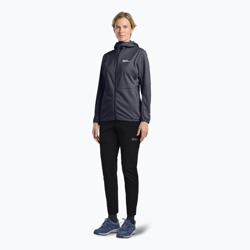 Kurtka softshell damska Jack Wolfskin Feldberg Hoody graphite 2