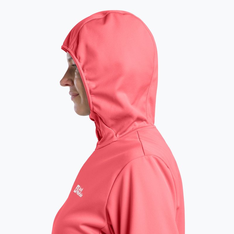 Kurtka softshell damska Jack Wolfskin Feldberg Hoody sunset coral 4