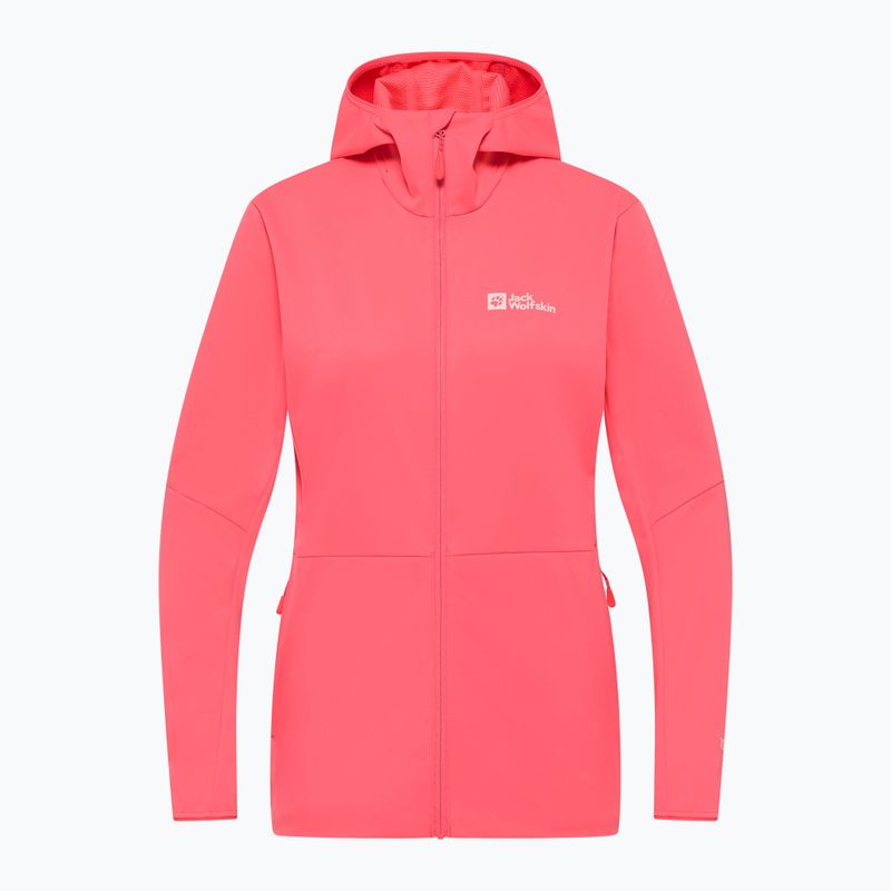 Kurtka softshell damska Jack Wolfskin Feldberg Hoody sunset coral 8