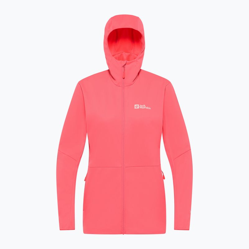 Kurtka softshell damska Jack Wolfskin Feldberg Hoody sunset coral 9