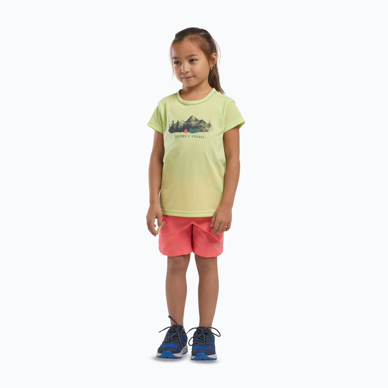 Koszulka dziecięca Jack Wolfskin Hiking Graphic T print cool matcha 2