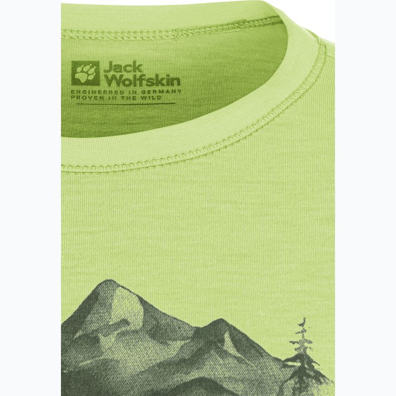 Koszulka dziecięca Jack Wolfskin Hiking Graphic T print cool matcha 7