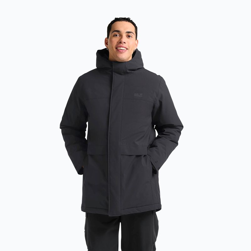 Płaszcz ocieplany męski Jack Wolfskin Cold Camp Coat black