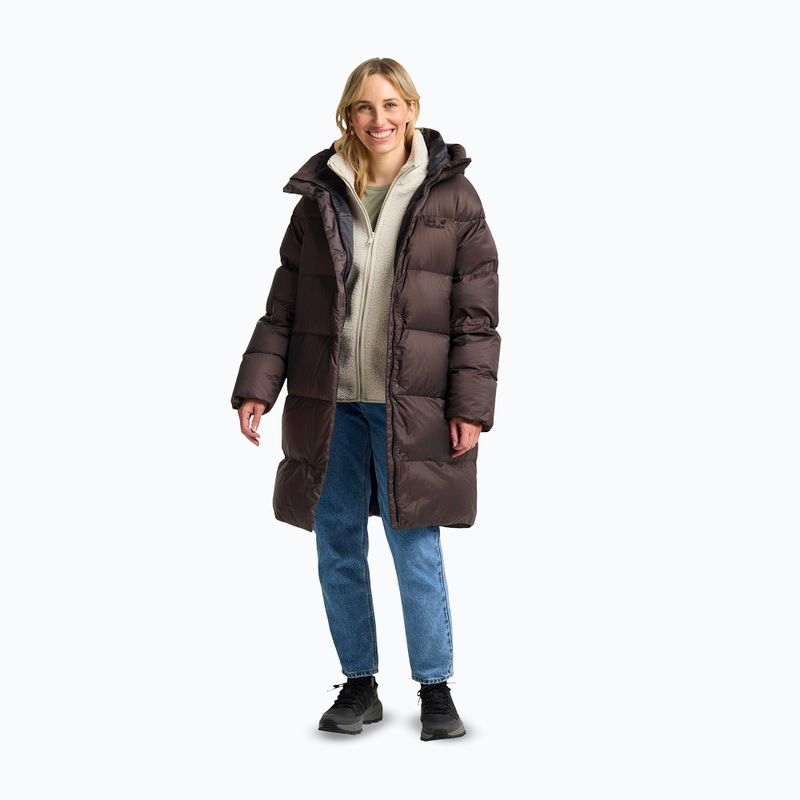 Płaszcz puchowy damski Jack Wolfskin Icy Hill Coat Rds peat 2