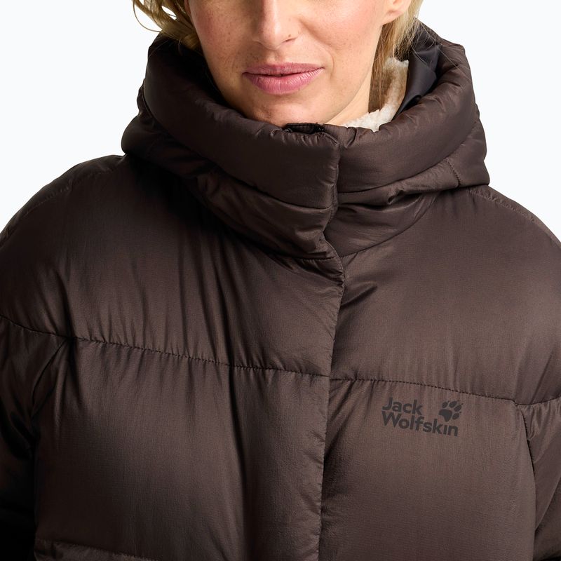 Płaszcz puchowy damski Jack Wolfskin Icy Hill Coat Rds peat 4