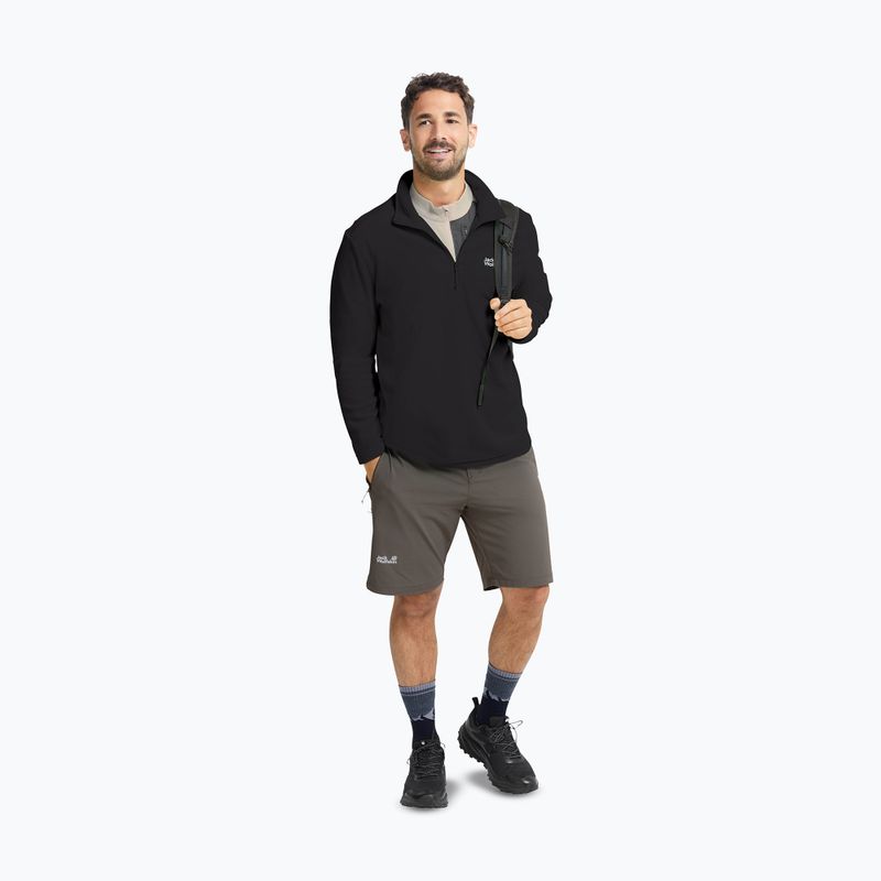 Bluza polarowa męska Jack Wolfskin Taunus 100 Half Zip black 2