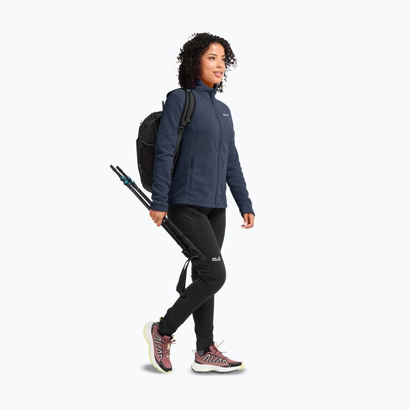 Bluza polarowa damska Jack Wolfskin Taunus 100 Full Zip midnight sky 2