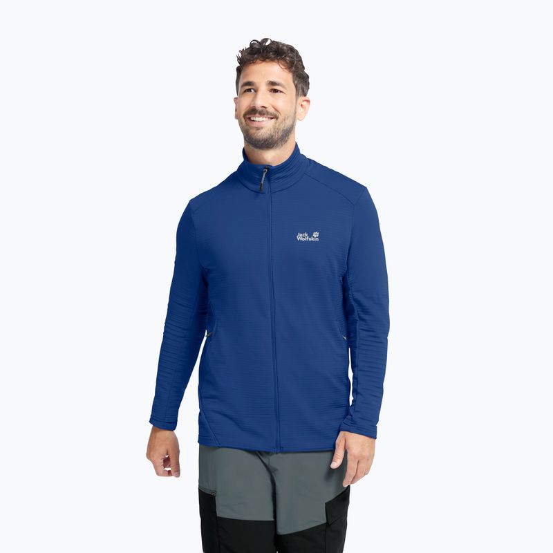 Bluza trekkingowa męska Jack Wolfskin Litestride Full Zip blue orchid