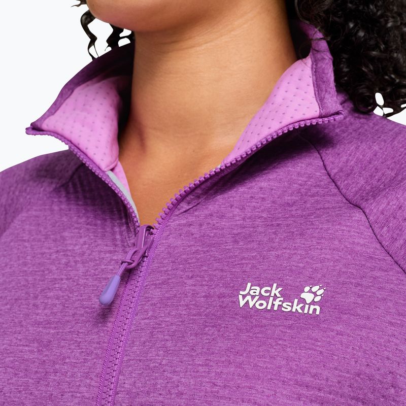Bluza polarowa damska Jack Wolfskin Anytrail Full Zip freesia 4