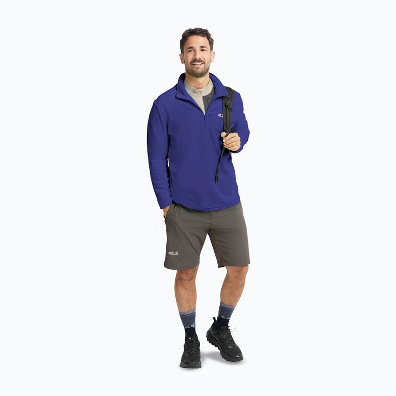 Bluza polarowa męska Jack Wolfskin Taunus 100 Half Zip glow ink 2