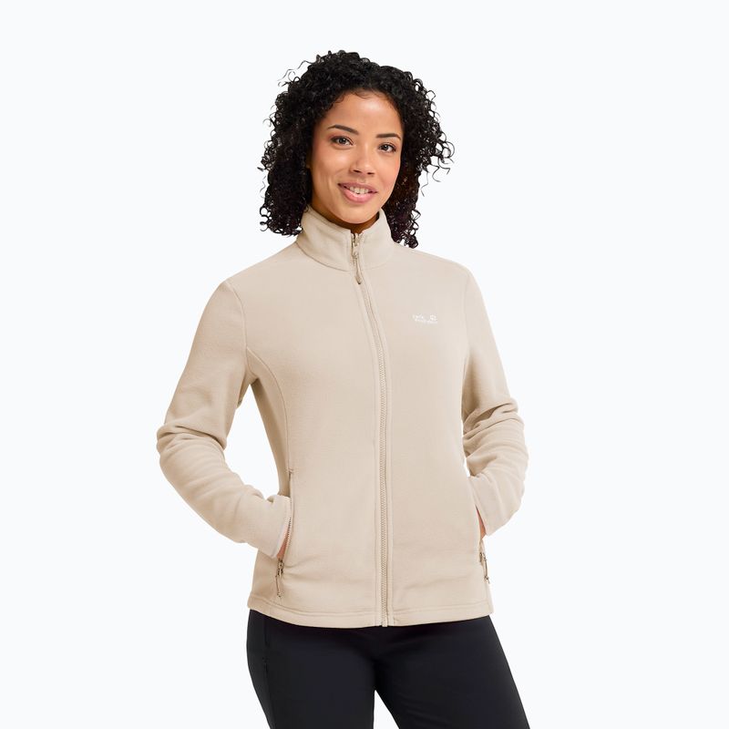 Bluza polarowa damska Jack Wolfskin Taunus 100 Full Zip oyster