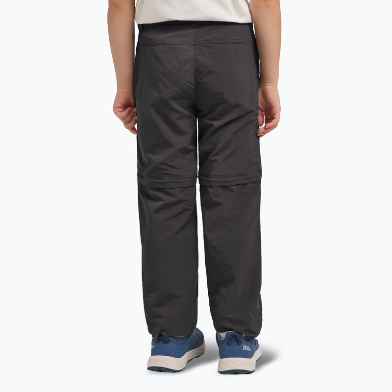 Spodnie trekkingowe dziecięce Jack Wolfskin Safari Zip Off black 4