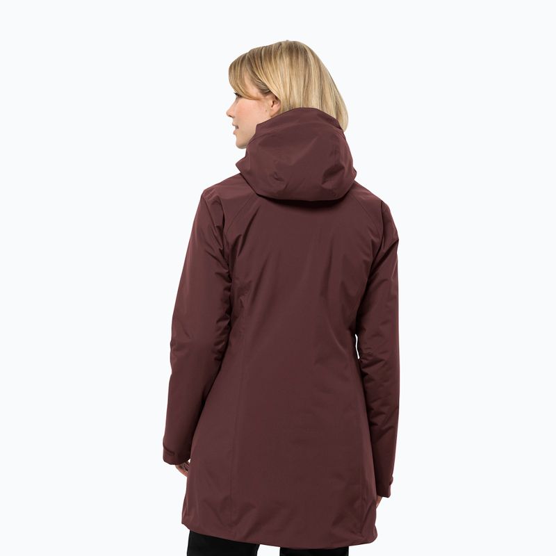 Kurtka ocieplana damska Jack Wolfskin Heidelstein Ins dark maroon 2