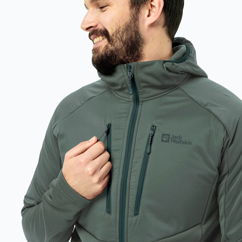 Kurtka hybrydowa męska Jack Wolfskin Alpgrat Pro Ins Fz hedge green 3