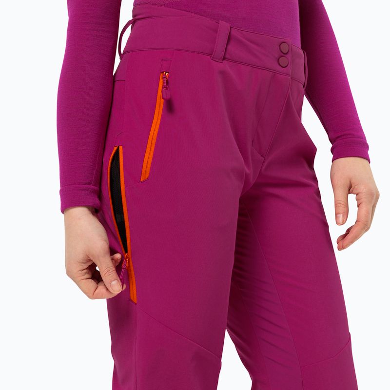 Spodnie softshell damskie Jack Wolfskin Alpspitze Tour new magenta 4