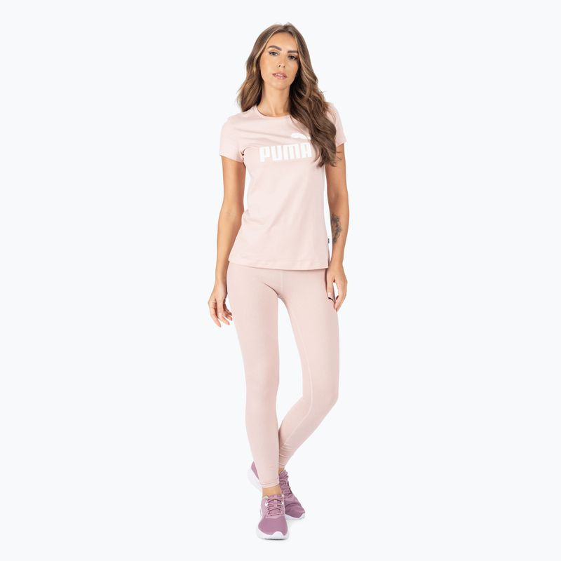 Legginsy treningowe damskie PUMA Studio Foundation 7/8 Tight rose quartz heather 2