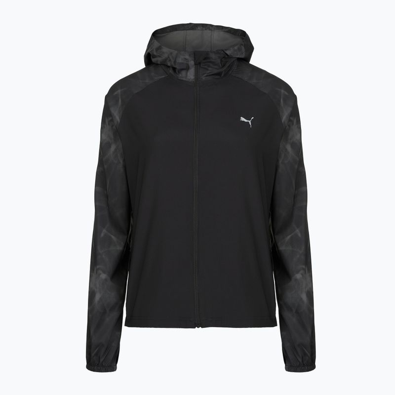 Kurtka do biegania damska PUMA Run AOP Favorite Woven black/grey