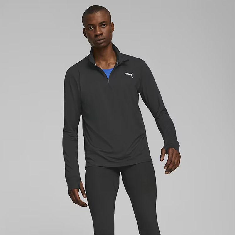 Bluza męska PUMA Run Favorite 1/4 Zip black 3