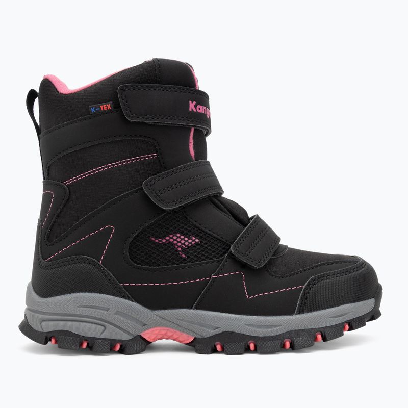 Śniegowce dziecięce KangaROOS K-Robi KTX jet black/daisy pink 2