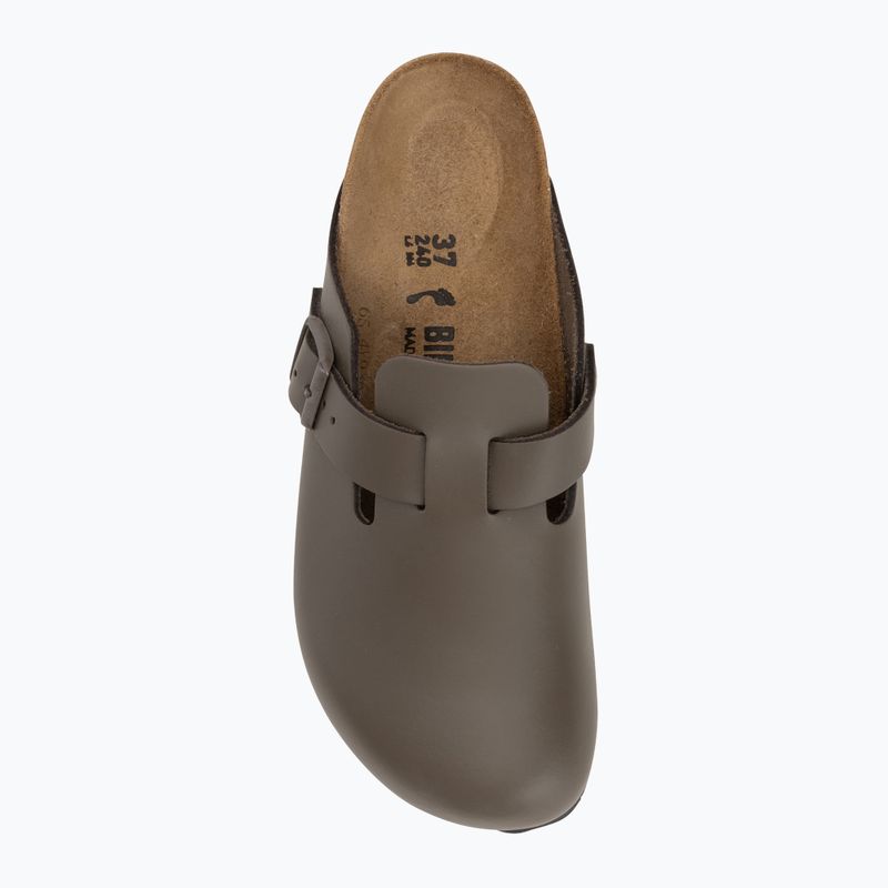 Klapki BIRKENSTOCK Boston NL Narrow smooth leather concrete gray 5
