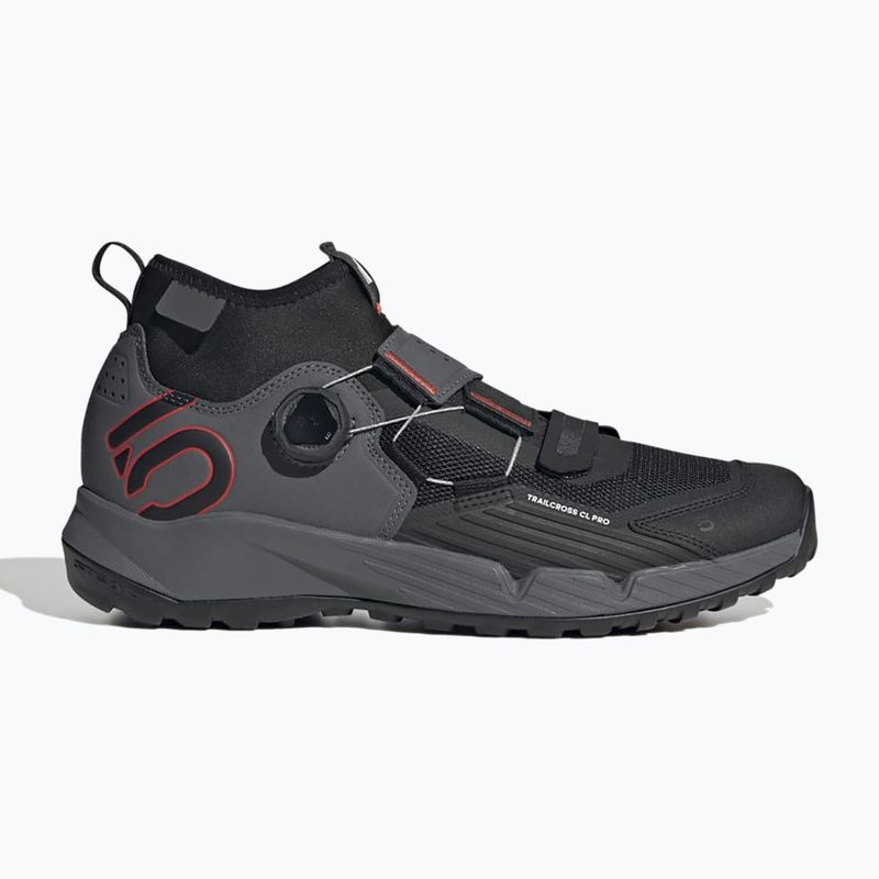 Buty rowerowe MTB męskie adidas FIVE TEN Trailcross Pro Clip-In grey five/core black/red 8