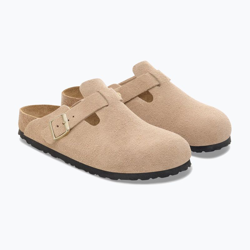 Klapki BIRKENSTOCK Boston Suede Leather sandcastle 10