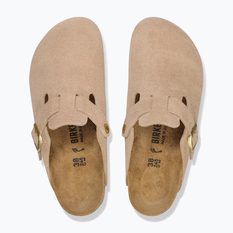 Klapki BIRKENSTOCK Boston Suede Leather sandcastle 11