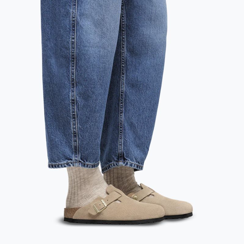 Klapki BIRKENSTOCK Boston Suede Leather sandcastle 14
