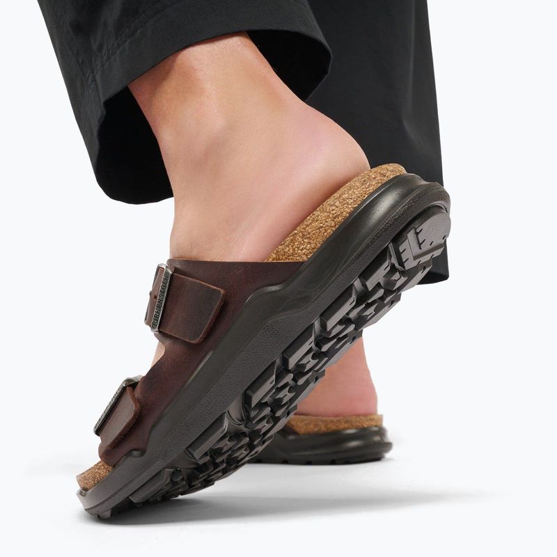 Klapki męskie BIRKENSTOCK Arizona Crosstown Oiled Leather Regular habana/black 16