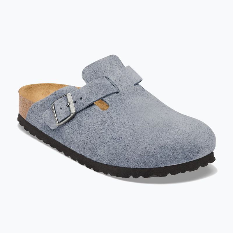 Klapki BIRKENSTOCK Boston Suede Leather stone blue 8