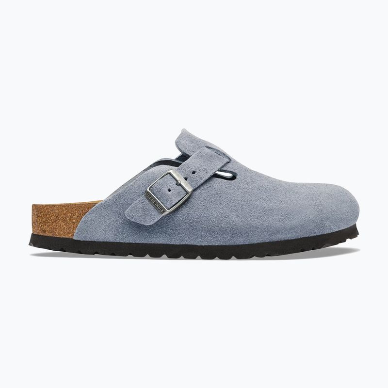 Klapki BIRKENSTOCK Boston Suede Leather stone blue 9