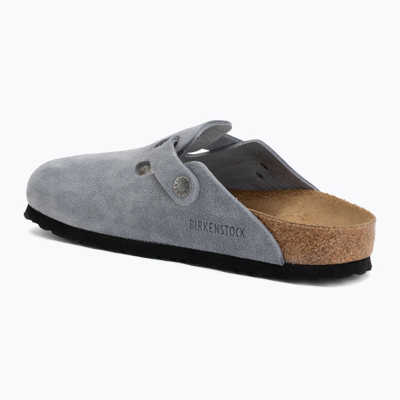 Klapki BIRKENSTOCK Boston Suede Leather stone blue 3