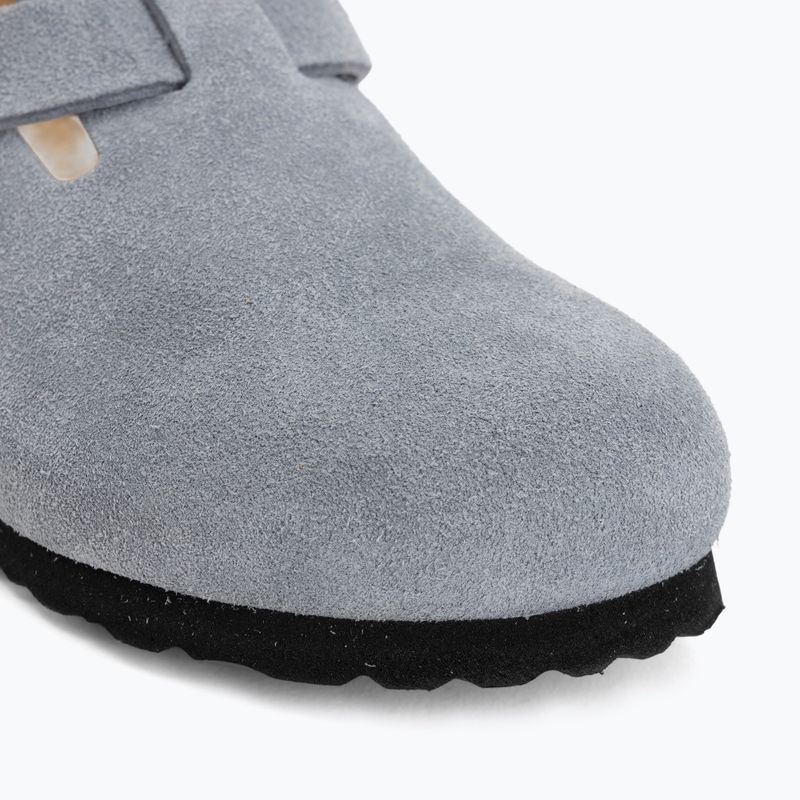 Klapki BIRKENSTOCK Boston Suede Leather stone blue 7