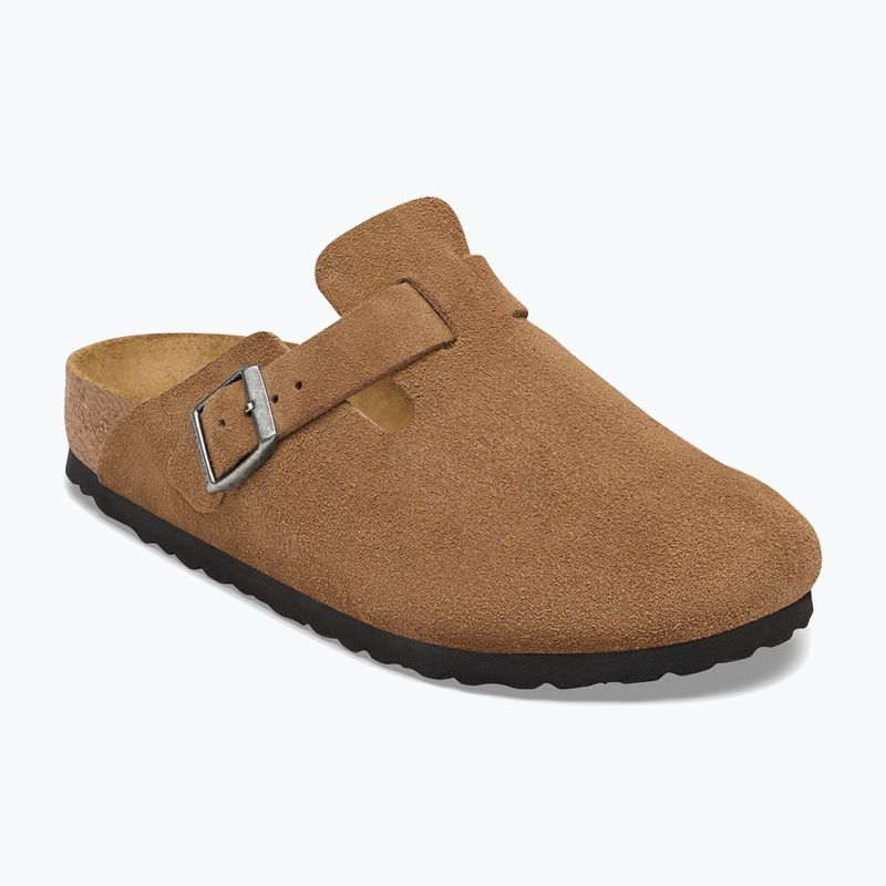 Klapki BIRKENSTOCK Boston Suede Leather Regular dark tea 8