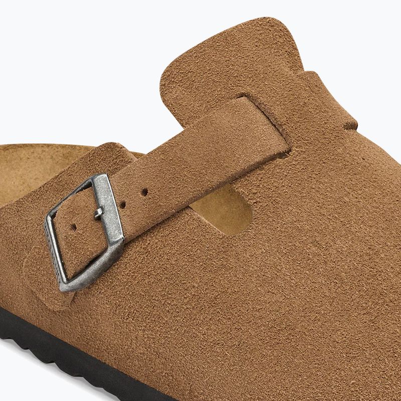 Klapki BIRKENSTOCK Boston Suede Leather Regular dark tea 13