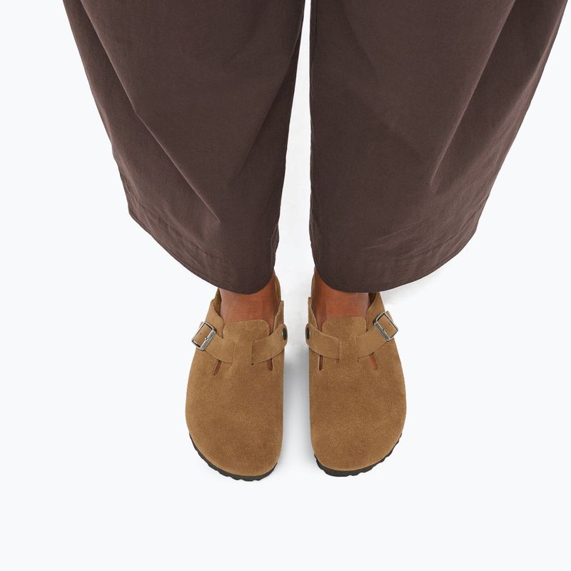 Klapki BIRKENSTOCK Boston Suede Leather Regular dark tea 14