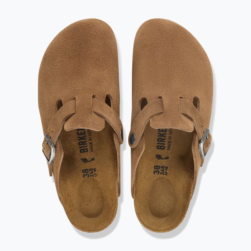 Klapki BIRKENSTOCK Boston Suede Leather dark tea 11