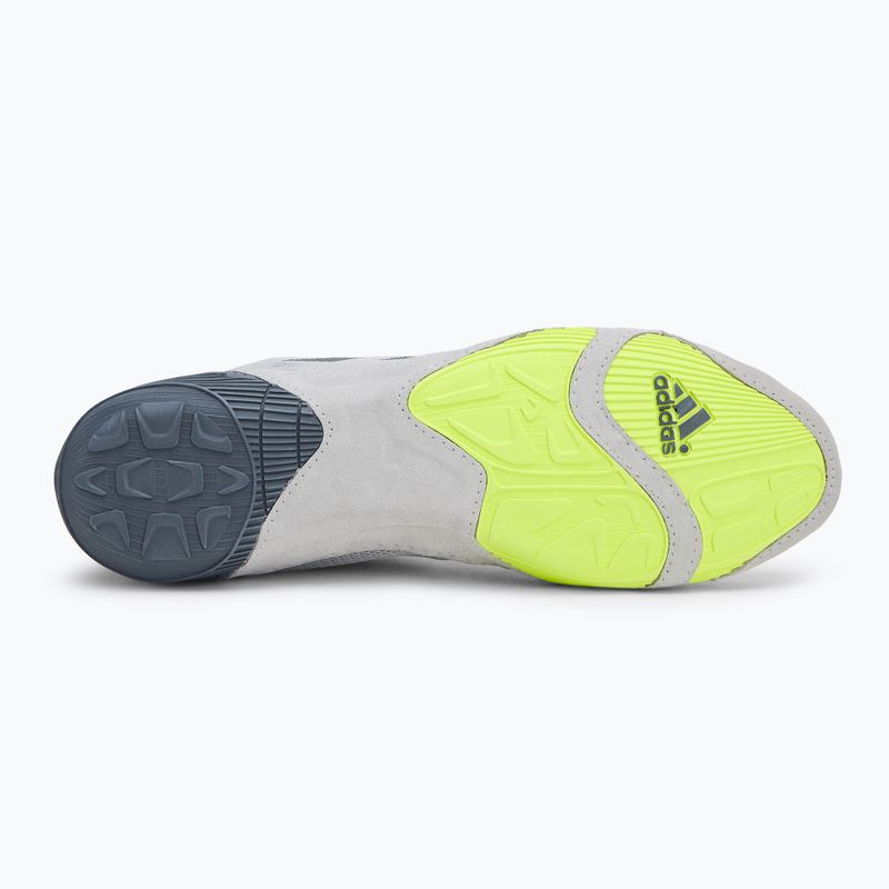 Buty zapaśnicze męskie Adizero team light grey/ team onix/ team sollar yellow 2 4