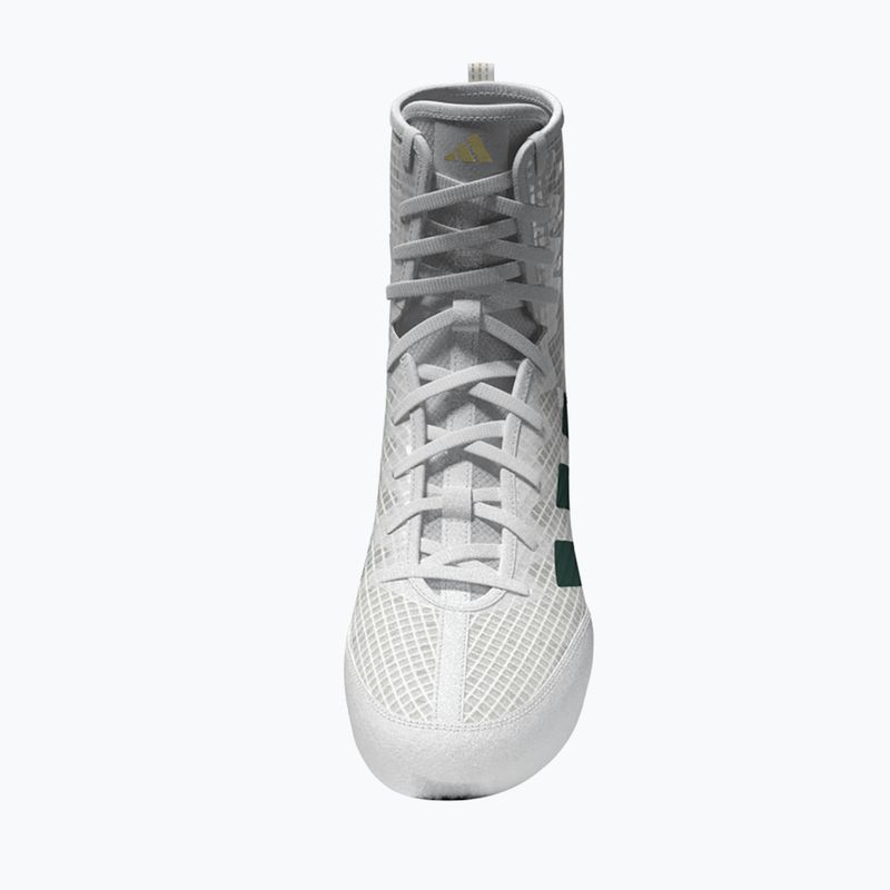 Buty bokserskie adidas Box Hog 4 cloud white/collegiate green/core black 12